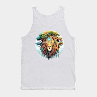 Lion Animal Freedom World Wildlife Wonder Abstract Tank Top